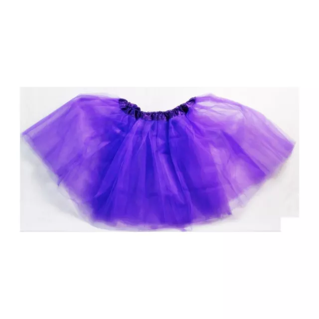 Quality Ladies Girls Kids TUTU Skirt Fancy Skirt Dress Up Party 3 Layers Purple