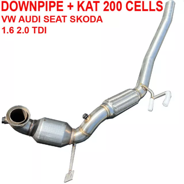 Tubo DOWNPIPE FAP DPF Audi A3 1.6 2.0 TDI 105 110 140 cv  KAT 200 celle VA1K