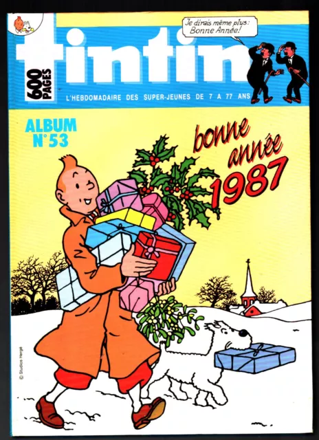 ALBUM TINTIN n°53 ¤ (avec n°525 a 534) couv HERGE/TINTIN ¤ 1985