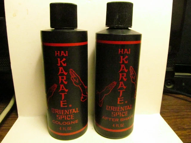 Vtg New Leeming Hai Karate Oriental Spice Cologne & Aftershave Set 4 Fl Oz Each