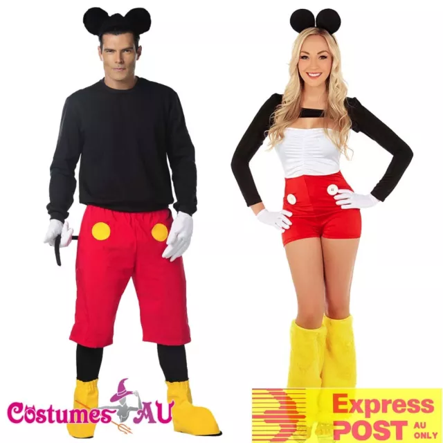 LADIES MENS MINNIE Mickey Mouse Fancy Dress Up Costume Halloween Disney Theme 39.00 PicClick AU