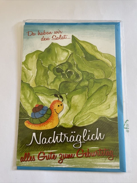 GLÜCKWUNSCHKARTE NACHTRÄGLICH ZUM Geburtstag Karte Mit Umschlag Karten