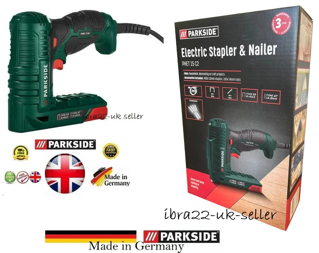 PARKSIDE ELECTRIC NAILER Stapler 2in1 Nail & Staple Gun £25.00