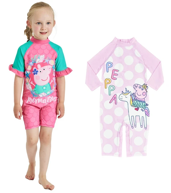 Peppa Pig Badeanzug Für Mädchen – Mit Rüschenrock & Gepunktet, Sommer-Bademode