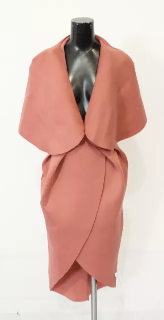 ASOS DESIGN Women's Tall Cape Detail Pleated Wrap Dress JL3 Pink Size US:10 NWT