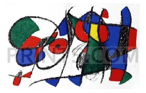 Joan Miro Original Litho VIII From Miro Lithos II Maeght Publisher by Joan