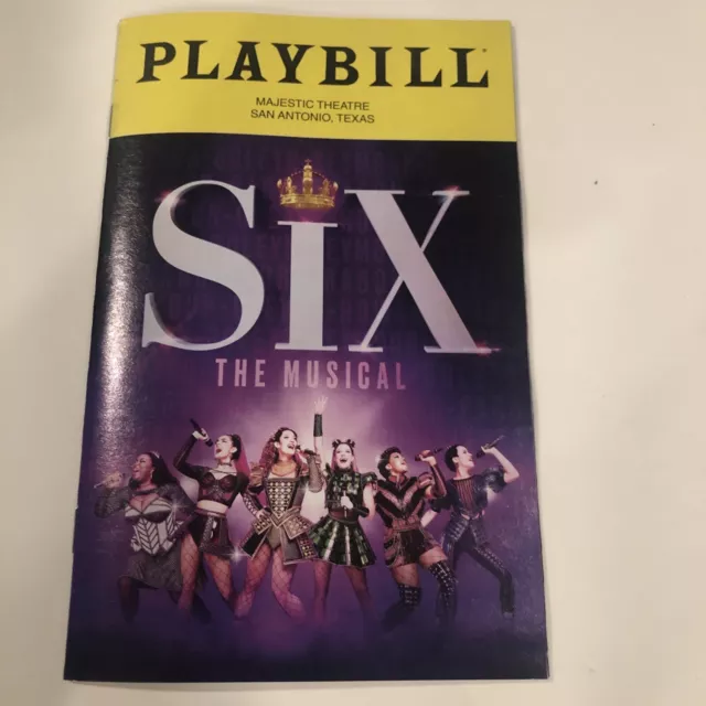 Six The Musical-Playbill -Majestic Theatre San Antonio Texas October 2023