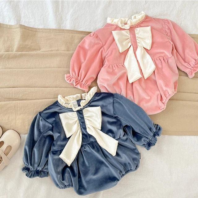 Babys Newborn Infant Girls Patchwork Bow Tie Spring Winter Long 9 Boy Clothes