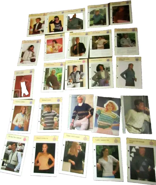 Joblot Bundle of 25 mainly Womans Knitting Patterns sweaters/tops/cardigans etc