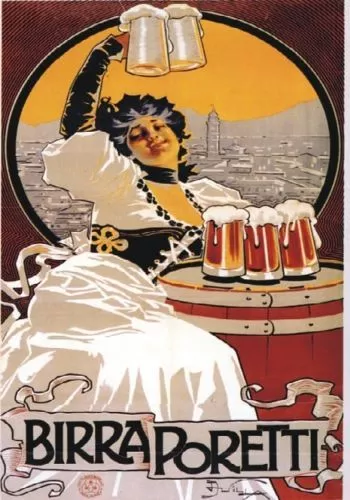 Targa Vintage "Birra Poretti Varese" Pubblicita',Advertising,Poster Plate, Retro