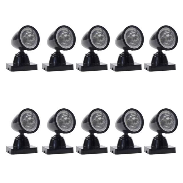 10pcs Model Railway O Gauge 1:50 Christmas Village Street Lights Spotlight LEDs