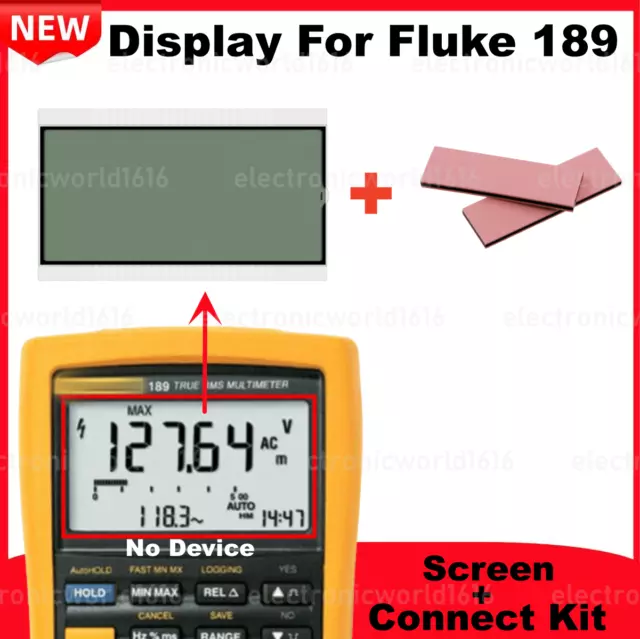 Per Fluke 189 TRMS multimetri industriali digitali sostituzione schermo LCD