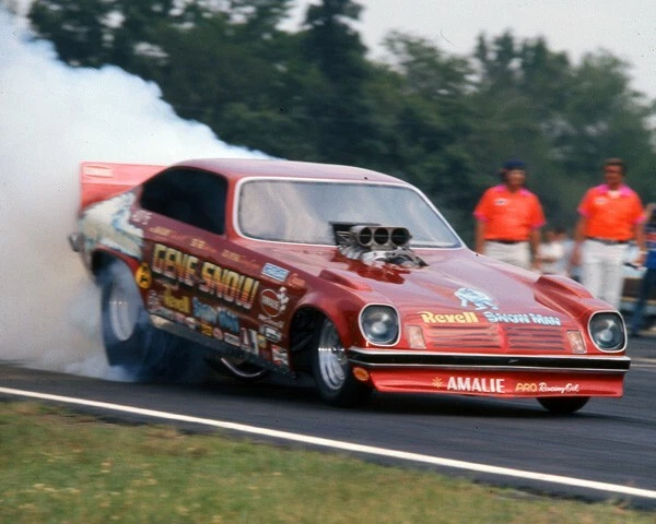 Gene Snow Revell Snowman Funny Car Awesome Burnout 20X16 Glossy Poster Photo