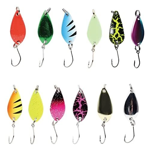 Fishing Kit Leurres à Truites de Pêche - 12 Pièces Leurres Appâts de Pêche Tr...