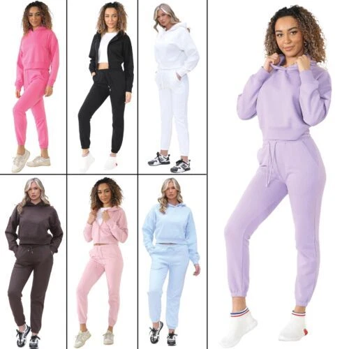 ENZO Donna Felpa E Tuta Sportiva Semplice Casual Basic Corto Zip Set