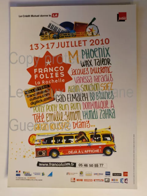 FRANCOFOLIES LA ROCHELLE 2010   carte postale