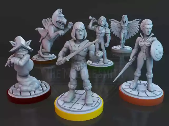 He-Man miniatures for board games, RPG, dioramas, paint and display...