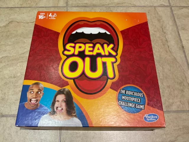 Hasbro SPEAK OUT  - NEVER PLAYED - Funny Silly Mouthpiece Party Game Challenge