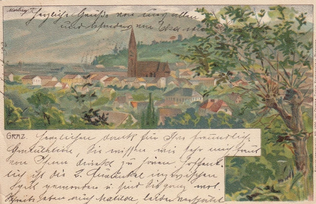 Graz Steiermark AK 1907 Künstler Jugendstil Österreich 2309041