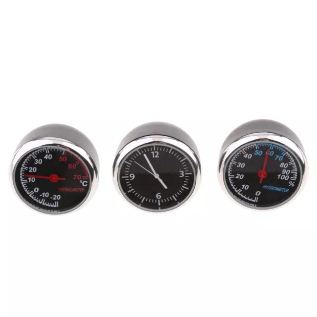 Autothermometer Hygrometer Quarzuhr für Armaturenbrett 3PCS / Set