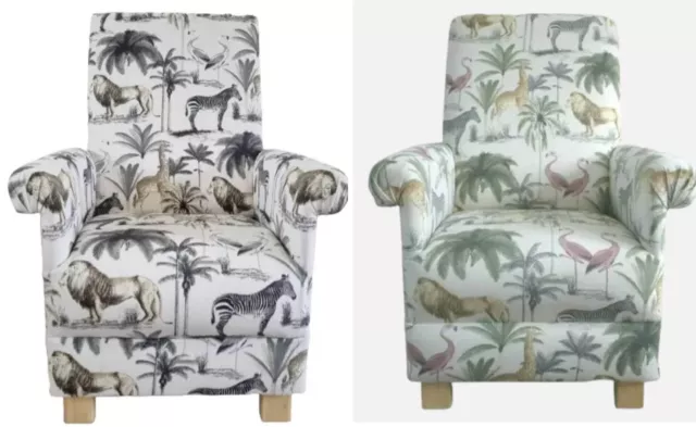 Adult Armchair Prestigious Longleat Safari Animals Fabric Chairs Nursery Small