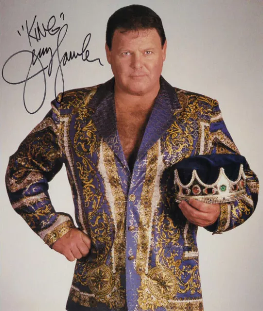 Official Highspots - Jerry The King Lawler "Promo Pose" Hand Signed 8x9" *w/COA*