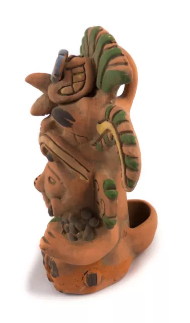 Zapotec Warrior & Eagle Headdress Ceramic - Hand Made from Mexico - Aztec Mayan 3