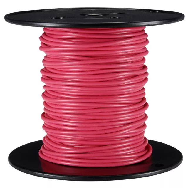 100ft USA 100'  22awg 22ga Red Stranded Copper UL1429 Hook Up Wire PVC