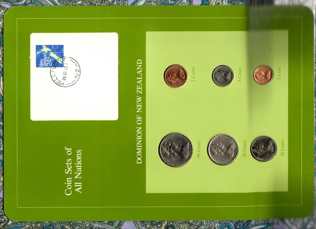 Coin Sets of All Nations New Zealand 1976-1981 UNC 20 cent 1976 26AU82