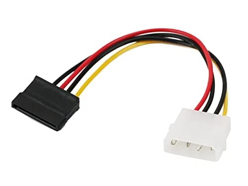 2pcs/lot 4 Pin IDE Molex Male to 15 Pin Serial ATA SATA Hard Drive Adapter Po...