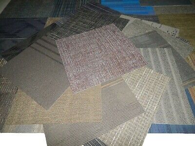 15 piezas de azulejo de la alfombra 24" X 24" total 60 S/F Multi-Color Coordinar Su Diseño.