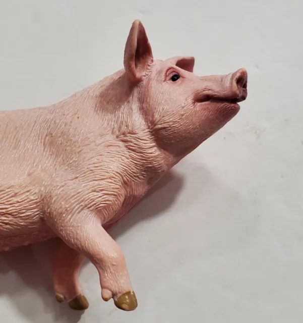 Schleich Figure 4" Long Pig Standing 2014 Farm Animal Piglet Pink