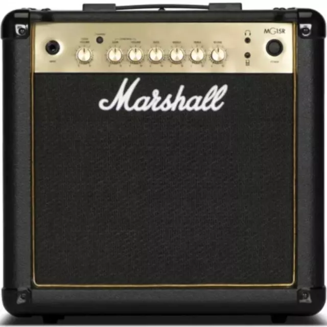 Marshall MG15GR Guitar Amplifier w/ Reverb 15w Combo Amp MG-15R GOLD SERIES - BM