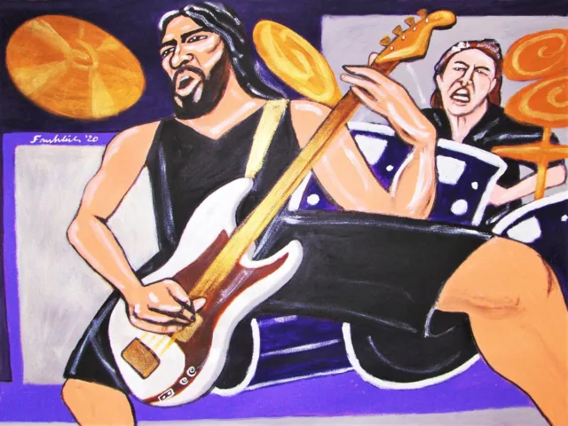 METALLICA PRINT poster robert trujillo bass lars ulrich drums justice for all cd