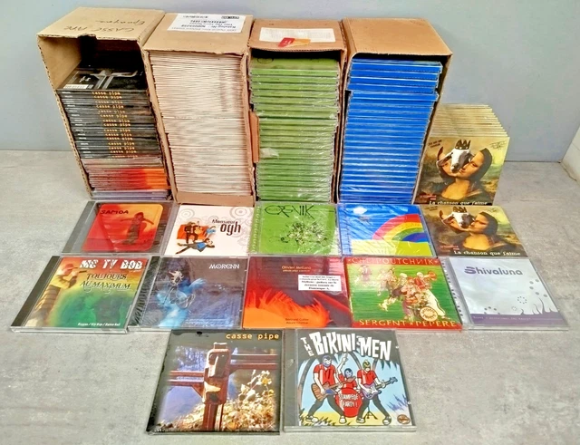 LOT + 100 CD Musique Variété Francaise Bretagne Rock Independant ...