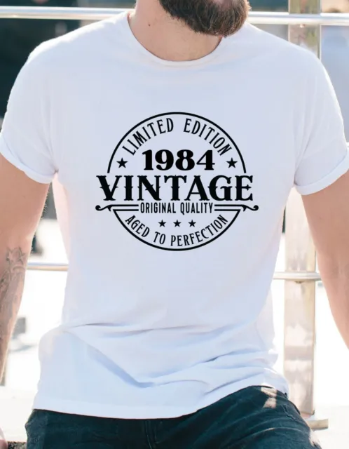 Tee shirt homme anniversaire vintage 1984 - Cadeau 40 ans homme