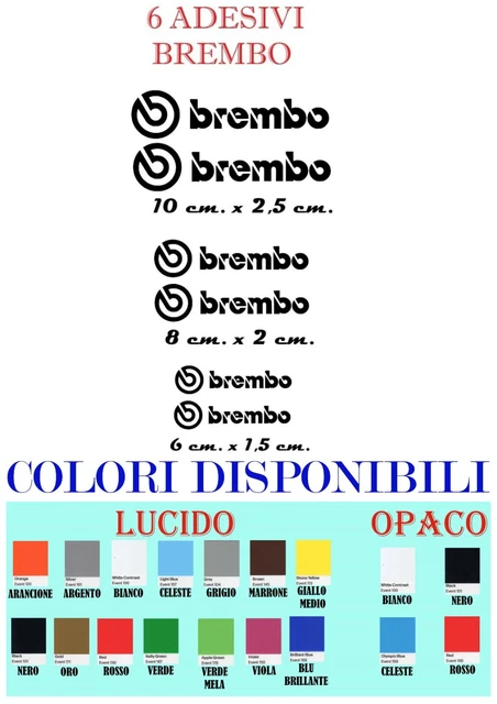 ADESIVI FERRARI STYLE KIT 4PZ PINZE FRENI STICKERS AUTO 7,8x1,7 NERO