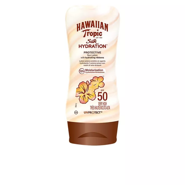 Solaires Hawaiian Tropic unisex SILK sun lotion SPF50 180 ml