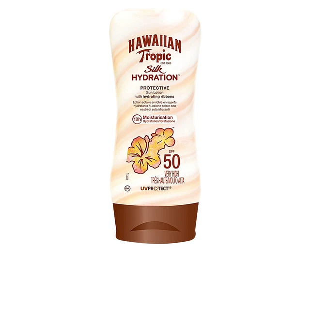 Solaires Hawaiian Tropic unisex SILK sun lotion SPF50 180 ml