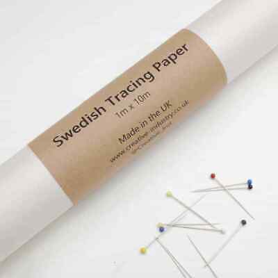 Papel de calcar sueco Rollo 10M, 1M de ancho de papel de Coser Transparente + Envío Gratis
