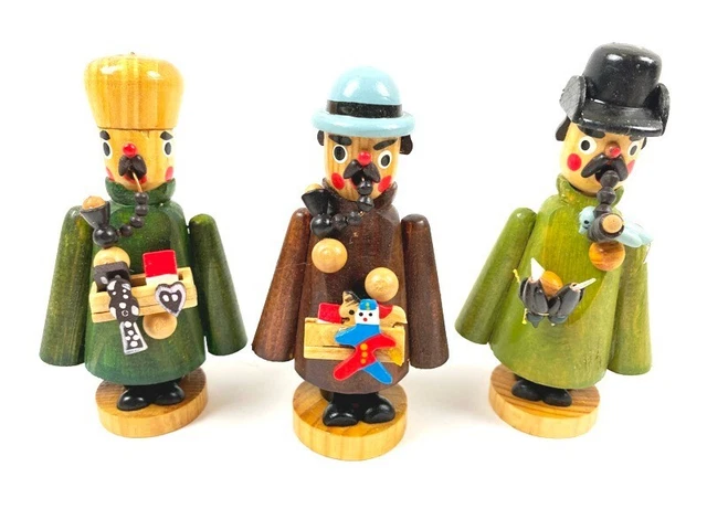 3 Räuchermännchen Räuchermann Räucherfigur Rauchfigur Vogelhändler 10 cm Import