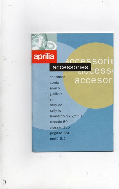 Catalogo Aprilia Con Scooter E Acessori 16 Pag.32 Facc.vedi Foto