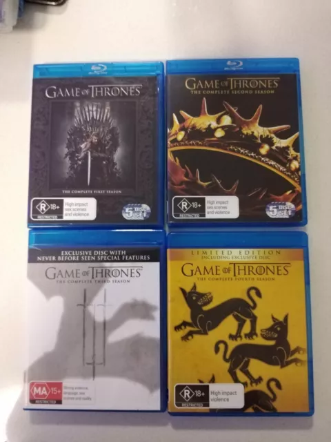 Game Of Thrones : Season 1-4  (Blu-ray, 2014) Region B