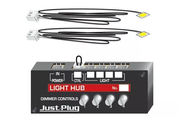 Lights & Hub Set Woodland Scenics JP5700 Just Plug System OO and N scale