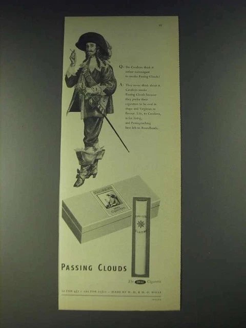 WILLS PASSING CLOUDS & THREE CASTLE CIGARETTES-1963 A4 framed original  advert £10.00