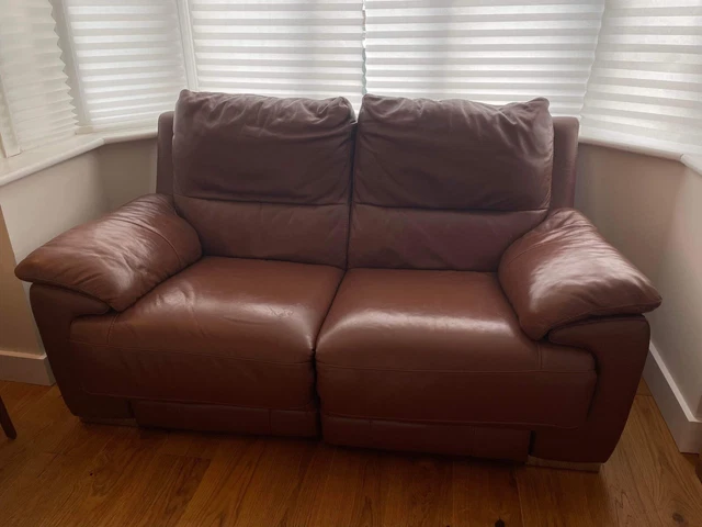 Dfs Electric Recliner Two Seater Brown