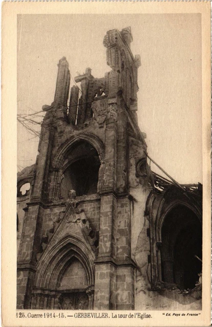 CPA Guerre GERBEVILLER La tower de l'Église MURTHE and MOSELLE (101972)