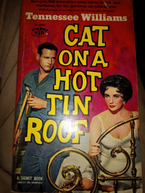 Cat On A Hot Tin Roof By Tennessee Williams 1958 Paperback