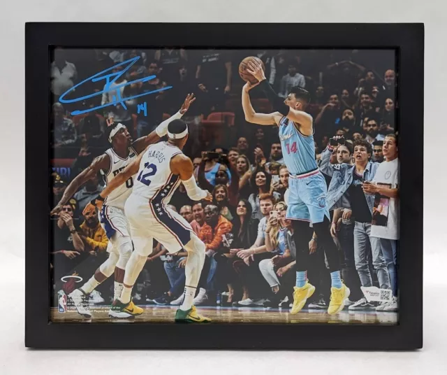 Tyler Herro Signed 8x10 Miami Heat Autographed Framed Photo w/ COA (HE2052765)