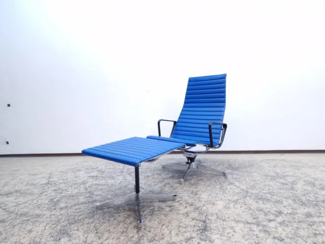 Hermann Miller Ea 124 Ea 125 Designer Chair Leather Chair Vitra Eames Blue#2
